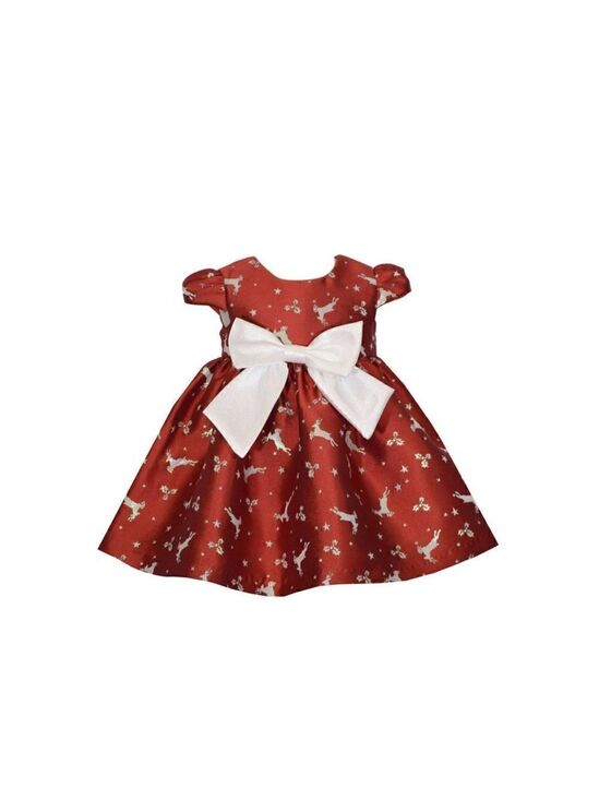 Bonnie Baby Other - Short Sleeve ReindeerJacquard Party Dress